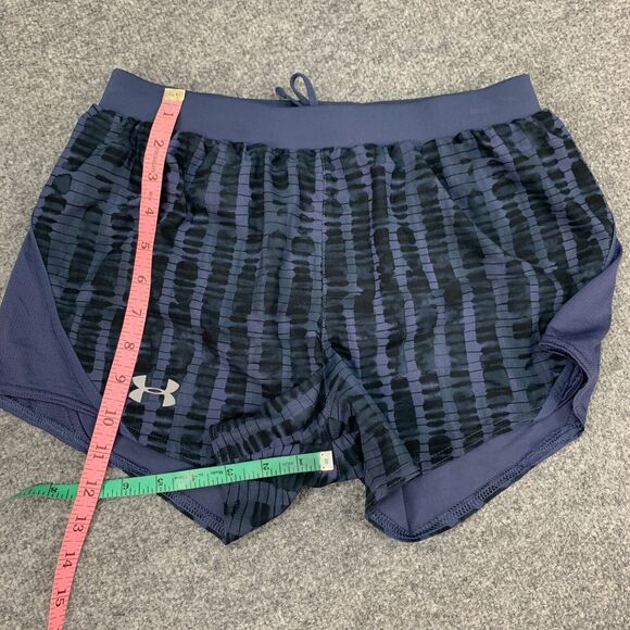 Under Armour Shorts Womens XS Extra Small Purple Blue Heatgear Drawcord Lined - Picture 8 of 12